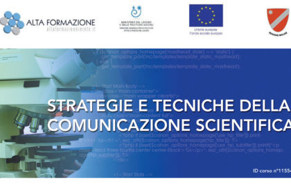 10.07.2013 Corso di Formazione: STRATEGIE E TECNICHE DELLA COMUNICAZIONE SCIENTIFICA