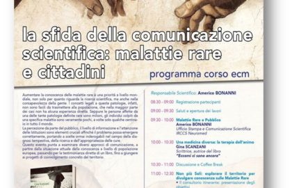 01.12.2016 CORSO ECM COMUNICAZIONE SCIENTIFICA E MALATTIE RARE