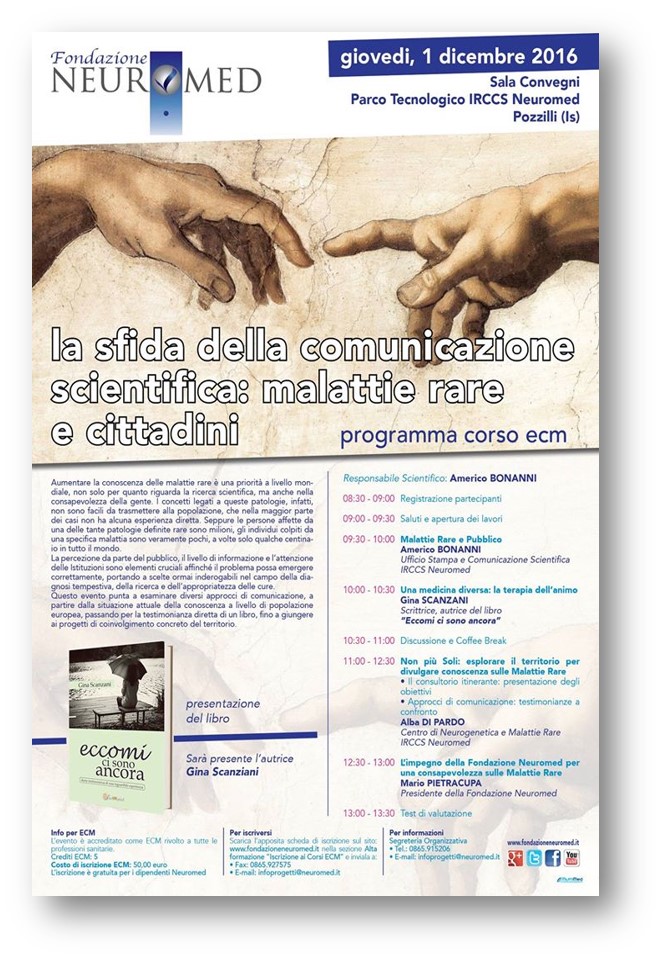 01.12.2016 CORSO ECM COMUNICAZIONE SCIENTIFICA E MALATTIE RARE