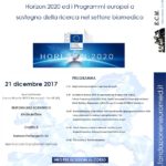 HORIZON 2020 ED I PROGRAMMI EUROPEI A SOSTEGNO DELLA RICERCA NEL SETTORE BIOMEDICO