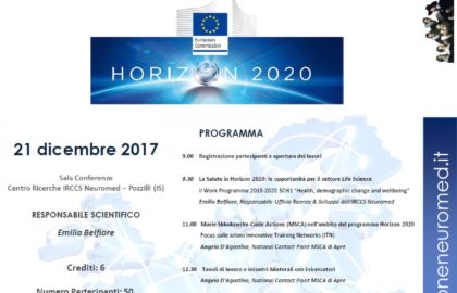 HORIZON 2020 ED I PROGRAMMI EUROPEI A SOSTEGNO DELLA RICERCA NEL SETTORE BIOMEDICO
