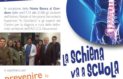 La schiena va a scuola: Notte bianca all’ I.S.I.S.S. “A.Giordano”