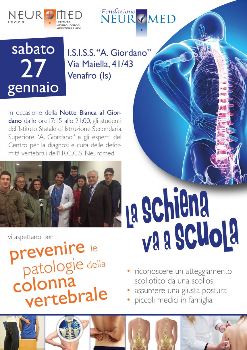 La schiena va a scuola: Notte bianca all’ I.S.I.S.S. “A.Giordano”